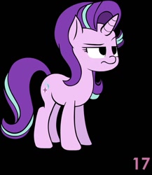 Size: 843x970 | Tagged: safe, artist:bytesystem-256, starlight glimmer, pony, unicorn, black background, simple background, solo, unsure