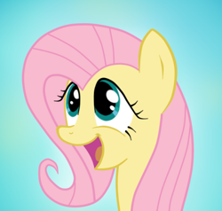 Size: 449x427 | Tagged: safe, artist:fluttershyfree, fluttershy, pegasus, pony, female, mare, pink mane, solo, yellow coat