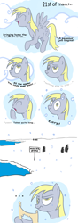 Size: 1750x5000 | Tagged: safe, artist:vunlinur, derpy hooves, pegasus, penguin, pony, comic, female, mare, north pole, went north to get the southern birds