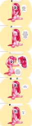 Size: 1280x4971 | Tagged: safe, artist:frankier77, pinkie pie, earth pony, pony, ask, ask pinkamena diane pie, blushing, bow, cute, cuteamena, dialogue, eyes closed, hair bow, looking at you, open mouth, pinkamena diane pie, sitting, smiling, solo, tumblr