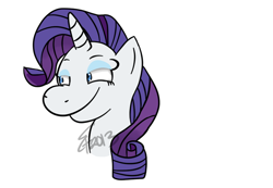 Size: 600x416 | Tagged: safe, artist:lissyannechan, rarity, pony, unicorn, female, horn, mare, solo, white coat