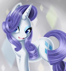 Size: 1213x1300 | Tagged: safe, artist:knifeh, rarity, pony, unicorn, female, horn, mare, solo, white coat