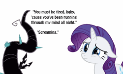 Size: 701x423 | Tagged: safe, rarity, pony, unicorn, princess twilight sparkle (episode), black vine, black vine's pickup lines, pickup lines