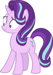 Size: 6400x9000 | Tagged: safe, artist:parclytaxel, starlight glimmer, pony, unicorn, celestial advice, .svg available, absurd resolution, female, frown, mare, simple background, solo, transparent background, vector, wide eyes, worried