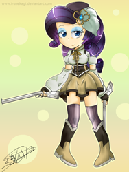 Size: 720x960 | Tagged: safe, artist:irunekagi, rarity, human, humanized, mami tomoe, parody, puella magi madoka magica, solo