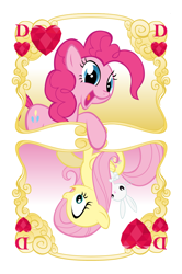 Size: 766x1151 | Tagged: safe, artist:rariedash, angel bunny, fluttershy, pinkie pie, earth pony, pegasus, pony, card