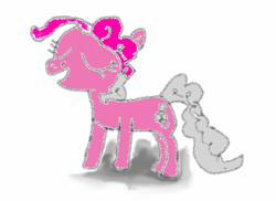 Size: 378x275 | Tagged: safe, artist:elusive, pinkie pie, earth pony, pony, female, mare, pencil drawn, pink coat, pink mane, solo