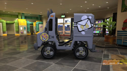 Size: 1024x576 | Tagged: safe, derpy hooves, pegasus, pony, 3d, derpy's postal wagon, female, kart, mare, modnation racers, solo