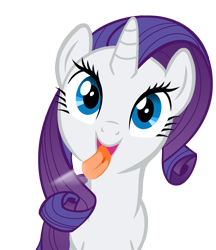 Size: 1280x1482 | Tagged: safe, artist:umbra-neko, rarity, pony, unicorn, fourth wall, licking, licking ponies, screen, simple background, solo, tongue out, transparent background, vector