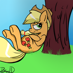 Size: 1307x1300 | Tagged: safe, artist:silvy-winds, applejack, earth pony, pony, solo