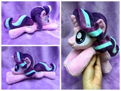 Size: 1600x1200 | Tagged: safe, artist:equinepalette, starlight glimmer, pony, unicorn, beanie (plushie), hand, irl, photo, plushie, solo