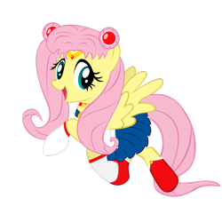 Size: 1024x1024 | Tagged: dead source, safe, artist:my-little-throwaway, fluttershy, clothes, cosplay, costume, sailor moon, solo