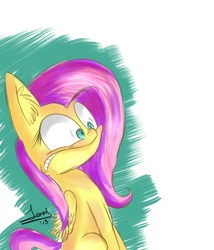 Size: 530x620 | Tagged: safe, artist:aquadiamonds, fluttershy, pegasus, pony, do not want, female, mare, solo