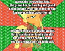 Size: 497x393 | Tagged: safe, artist:snakeman1992, applejack, earth pony, pony, female, mare, meme, poem