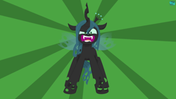 Size: 700x394 | Tagged: safe, artist:quint-t-w, queen chrysalis, changeling, changeling queen, abstract background, angry, faic, fangs, female, looking at you, old art, solo, you're going to love me