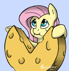 Size: 1280x1321 | Tagged: safe, artist:tetrapony, fluttershy, pegasus, pony, cheese, eating, kallisti, solo