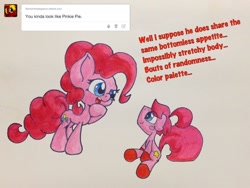 Size: 1280x960 | Tagged: safe, pinkie pie, oc, earth pony, pony, ask-pony-kirby, female, mare, pink coat, pink mane, tumblr