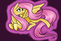 Size: 900x600 | Tagged: safe, artist:pinkenvy, fluttershy, pegasus, pony, derp, fail, modern art, solo