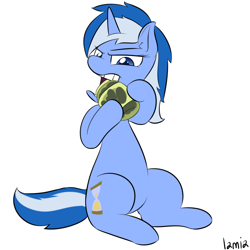 Size: 1000x1000 | Tagged: safe, artist:lamia, minuette, food, jar, pickle, pickle jar, solo