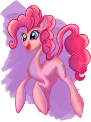 Size: 1551x2069 | Tagged: safe, artist:rariedash, pinkie pie, earth pony, pony, abstract background, smiling, solo