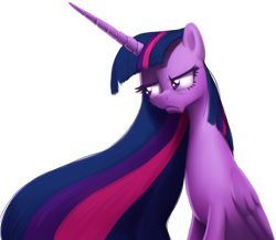 Size: 600x521 | Tagged: safe, artist:moonlitbrush, twilight sparkle, twilight sparkle (alicorn), alicorn, pony, comic:unintentionally spreading happiness, female, grumpy, mare, older, solo, unamused