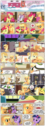 Size: 650x1807 | Tagged: safe, artist:gingermint, artist:icekatze, apple bloom, applejack, aunt orange, hoity toity, scootaloo, sweetie belle, twilight sparkle, twilight sparkle (alicorn), uncle orange, alicorn, earth pony, pony, magical mystery cure, alternate universe, comic, female, mare, swapped cutie marks