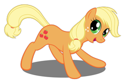 Size: 3675x2481 | Tagged: safe, artist:qtmarx, applejack, earth pony, pony, female, mare, simple background, solo, transparent background