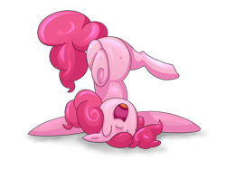 Size: 800x600 | Tagged: safe, artist:valenandnightinc, pinkie pie, earth pony, pony, belly button, solo, upside down