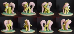 Size: 2982x1396 | Tagged: safe, artist:viistar, angel bunny, fluttershy, pegasus, pony, custom, plot, sculpture