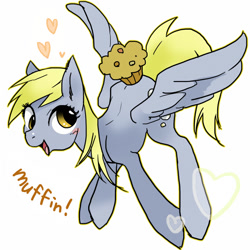 Size: 564x564 | Tagged: safe, artist:pasikon, derpy hooves, pegasus, pony, food, muffin, solo