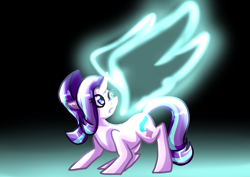 Size: 3776x2666 | Tagged: safe, artist:illusia-mk, starlight glimmer, pony, unicorn, artificial wings, augmented, magic, magic wings, solo, wings