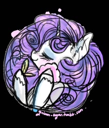 Size: 1280x1501 | Tagged: safe, artist:grimm-sugar, rarity, pony, unicorn, bust, eyes closed, mirror, portrait, solo