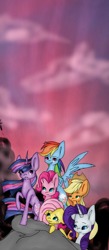 Size: 2100x4800 | Tagged: safe, artist:nn-op6666, derpibooru import, applejack, fluttershy, pinkie pie, rainbow dash, rarity, twilight sparkle, earth pony, pegasus, pony, unicorn, female, hat, mane six, mare