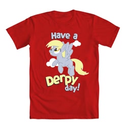 Size: 1000x1000 | Tagged: safe, derpy hooves, pegasus, pony, clothes, female, mare, official, shirt, solo, welovefine