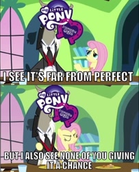 Size: 500x615 | Tagged: safe, edit, edited screencap, screencap, discord, fluttershy, equestria girls, keep calm and flutter on, comic, equestria girls drama, metaphor, screencap comic