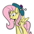 Size: 500x500 | Tagged: dead source, safe, artist:turtlefarminguy, fluttershy, pegasus, pony, ..., beret, hat, reaction image, solo, unamused