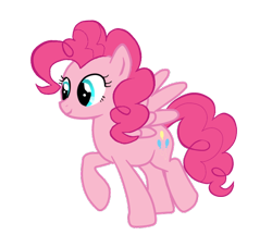 Size: 550x500 | Tagged: safe, artist:luxleberry, pinkie pie, pegasus, pony, hilarious in hindsight, pegasus pinkie pie, race swap, simple background, solo, transparent background, vector