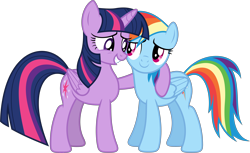 Size: 8000x4880 | Tagged: safe, artist:xpesifeindx, derpibooru import, rainbow dash, twilight sparkle, twilight sparkle (alicorn), alicorn, pegasus, pony, rainbow falls, .svg available, absurd resolution, duo, female, mare, side hug, simple background, transparent background, vector