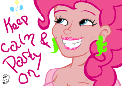 Size: 1024x727 | Tagged: safe, artist:tastes-like-fry, pinkie pie, clothes, female, humanized, smiling, solo