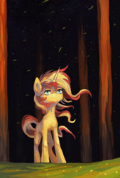 Size: 899x1327 | Tagged: safe, artist:koviry, sunset shimmer, pony, equestria girls, cute, smiling, solo, windswept mane