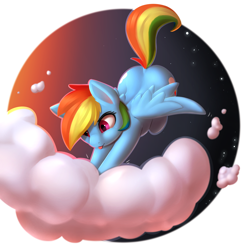 Size: 3000x3000 | Tagged: safe, artist:captainpudgemuffin, derpibooru import, rainbow dash, pegasus, pony, :p, cloud, cute, cutie mark, dashabetes, female, flying, mare, mlem, multicolored hair, silly, solo, stars, tongue out, tumblr