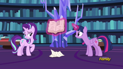Size: 1920x1080 | Tagged: safe, screencap, starlight glimmer, twilight sparkle, twilight sparkle (alicorn), alicorn, pony, fame and misfortune, duo, friendship journal