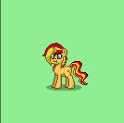 Size: 401x399 | Tagged: safe, sunset shimmer, pony, :t, pixel art, pony town, solo