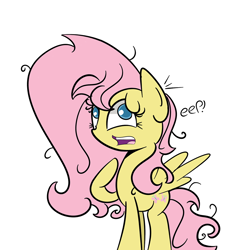 Size: 1280x1280 | Tagged: dead source, safe, artist:turtlefarminguy, fluttershy, pegasus, pony, bed mane, solo