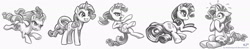 Size: 2100x410 | Tagged: safe, artist:kp-shadowsquirrel, rarity, pony, unicorn, monochrome, sketch, sketch dump, solo