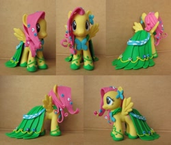 Size: 1280x1083 | Tagged: safe, artist:atelok, fluttershy, brushable, clothes, custom, dress, gala dress, irl, photo, sculpture, toy