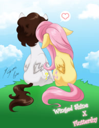 Size: 2550x3300 | Tagged: safe, artist:shinta-girl, fluttershy, oc, pegasus, pony, canon x oc