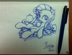Size: 634x485 | Tagged: safe, rarity, pony, unicorn, graph paper, pencil, pencil drawing, photo, sketch, solo, traditional art
