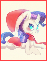 Size: 480x620 | Tagged: safe, artist:cappydarn, rarity, pony, unicorn, cape, clothes, hat, scarf, solo