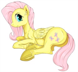 Size: 1280x1189 | Tagged: safe, artist:zokkili, fluttershy, pegasus, pony, female, hooves, mare, solo